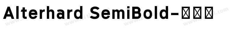 Alterhard SemiBold字体转换